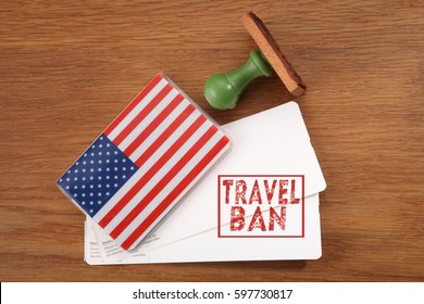 Concept Shot Of Travel Ban To United State