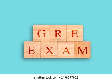 Concept Showing Of GRE Or Graduate Record Examinations Standardized Test For Graduate Schools In The United States.