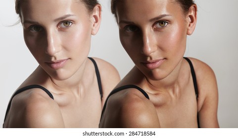 concept of skin bronzing, sun tan