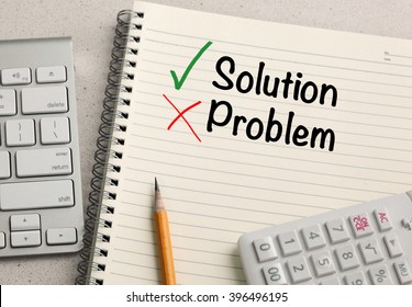 concept of solution versus problem