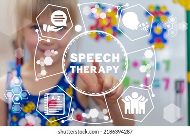 Concept Of Speech Therapy. Teach Child To Talk. Speech Pathology, Improve Language, Development Delay, Speaking Disability, Tongue Exercise. Dyslexia, Stuttering Treatment. Speech Therapist Therapy.