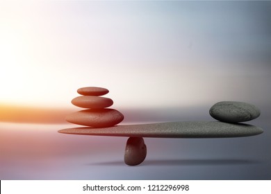 Concept of stones harmony and balance