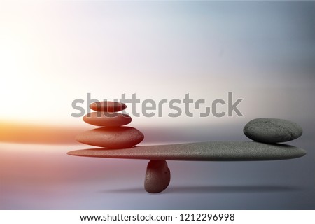 Concept of stones harmony and balance