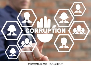 Concept Of Stop Bribery And Corruption. Illegal Corrupt Activity. Anti-corruption.