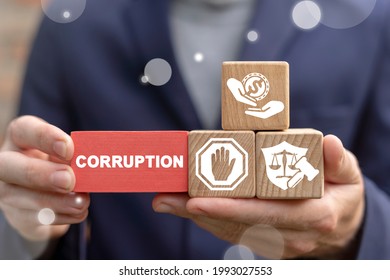 Concept Of Stop Corruption And Bribery. Illegal Corrupt Activity. Anti-corruption.