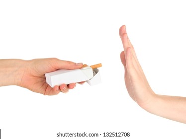 Concept: Stop Smoking, Isolated On White