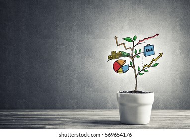 Concept Of Successful Business Plan And Strategy Presented By Growing Tree