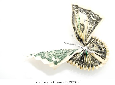 A Concept Of Successful Butterfly: In Money Origami