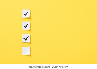 concept that expresses a checklist using post-it - Shutterstock ID 2284794789