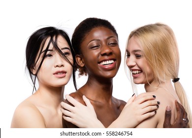 Concept Three Different Ethnicity Women Being Stock Photo 558246754 ...