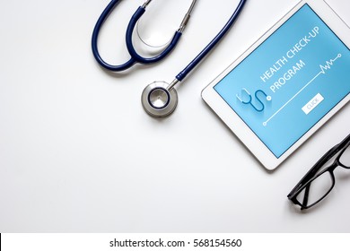 concept time health check up on white background - Shutterstock ID 568154560