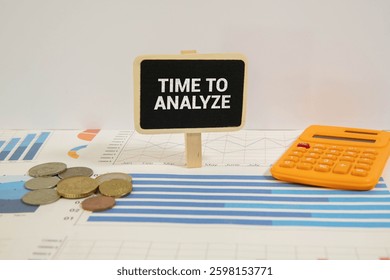 Concept of Time Series Data Analysis write on sticky notes isolated on Wooden Table.
