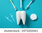 Concept of tooth treatment and dental care