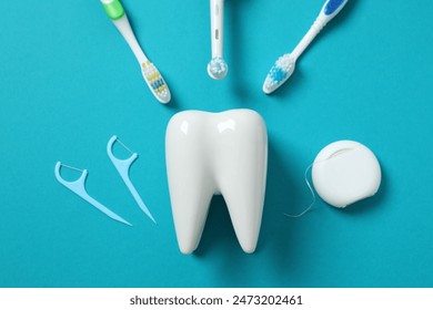 Concept of tooth treatment and dental care
