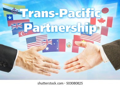 Concept Of TPP. Trans Pacific Partnership Trading Association