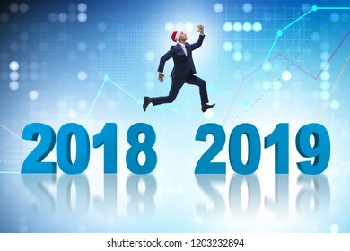 Concept of transition between 2018 and 2019 - Powered by Shutterstock