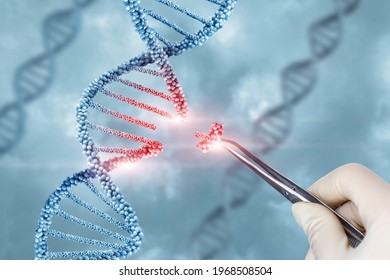 Concept of treatment and adjustment of DNA molecule.