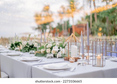 Concept of a tropical destination wedding. in front of the ocean - Powered by Shutterstock