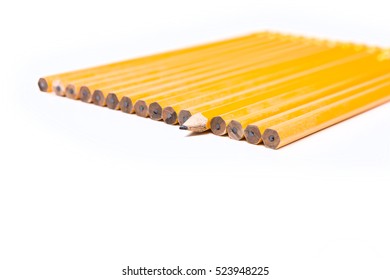 Concept Unique No 2 Pencils Isolated On White Background