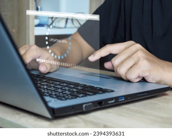 The concept is updating data or operating system software, revamping the system to provide modern functionality. Release new versions for future use by users.