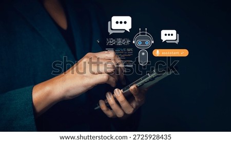 The concept of using AI to assist in work. Utilizing AI for search queries. Communicating and interacting with AI via mobile systems.