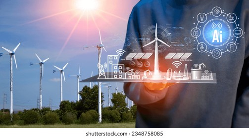 The concept of using AI systems in smart home and smart industry systems, Industry 5.0