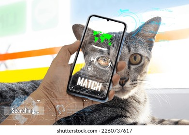 The concept of using artificial intelligence to find lost or lost pets.