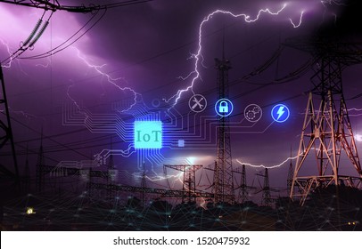The concept of using the Internet of things to protect high-voltage electrical substations during thunderstorms and lightning strikes for uninterrupted electrification of the population