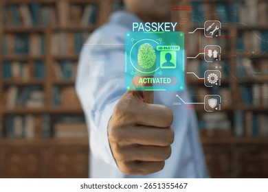 concept of using Passkey instead of a code set for maximum security Biometric Lock	
