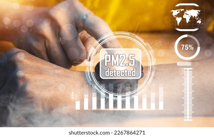 The concept of using smartwatch devices in detecting PM2.5 dust in the air