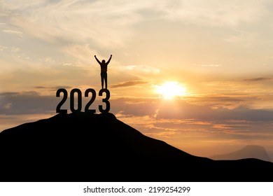 The concept of Victory and success in 2023 in business and in life. - Powered by Shutterstock