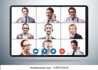 Concept of virtual collaboration through videoconferencing