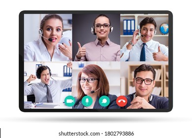 Concept Of Virtual Collaboration Through Videoconferencing