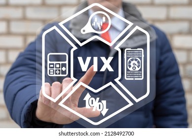 Concept Of VIX Volatility Index. Financial Market Trading Indicator Analysis.