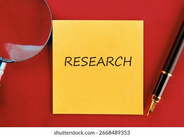 Concept word RESEARCH. Data mining, artificial intelligence, machine learning, business analytics concept.