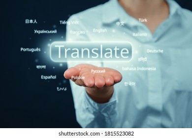 Concept of work on translation from different languages.