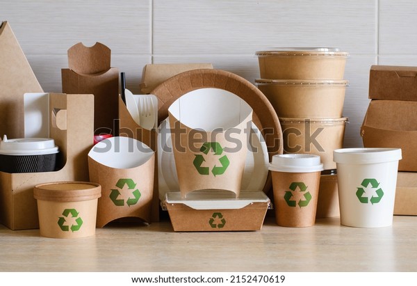 The concept of zero waste and recycling. Use\
of eco-friendly paper tableware and packaging made from\
biodegradable materials.