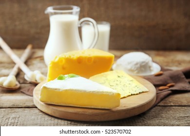 Conception Of Dairy Food On Table