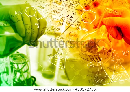  Concepts in Chemistry, researcher working in a laboratory.