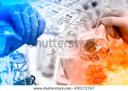  Concepts in Chemistry, researcher working in a laboratory.