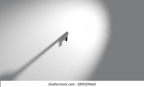 Conceptual abstract surrealism shadow cast by key entering isolated solitary keyhole - Shutterstock ID 1809209665