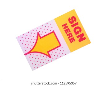 A Conceptual Business Image Using Sign Here Post Its