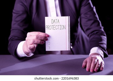 Conceptual caption Data ProtectionProtect IP addresses and personal data from harmful software. Business overview Protect IP addresses and personal data from harmful software - Shutterstock ID 2201696383
