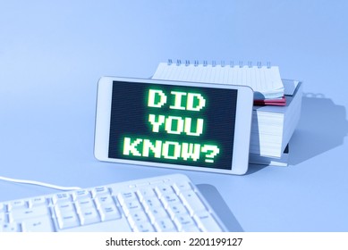 Conceptual caption Did You Know. Business overview Knowing the next move Thinking Trivia Brainstorming Wondering