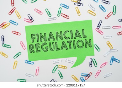 Conceptual Caption Financial Regulation. Word For Aim To Maintain The Integrity Of Finance System