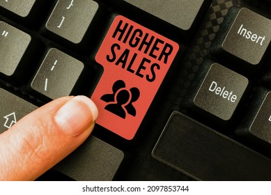 Conceptual Caption Higher Sales. Concept Meaning The Average Sold Products And Services Of A Company Has Grown Typing Employment Agreement Sample, Transcribing Online Talk Show Audio