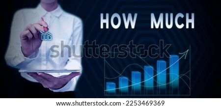Conceptual caption How Much. Internet Concept ask about the amount or cost of something What amount or price