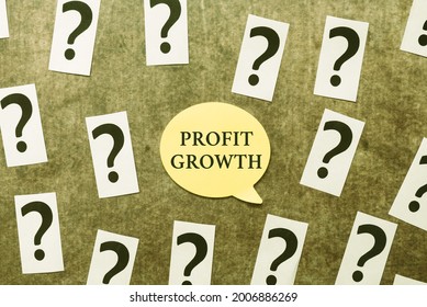 Conceptual caption Profit Growth. Internet Concept Objectives Interrelation of Overall Sales Market Shares Progress In Solving Problems Breakthrough New Designs And Ideas - Shutterstock ID 2006886269