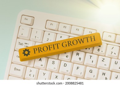Conceptual caption Profit Growth. Word for Objectives Interrelation of Overall Sales Market Shares Abstract Fixing Internet Problem, Maintaining Online Connection - Shutterstock ID 2008825481