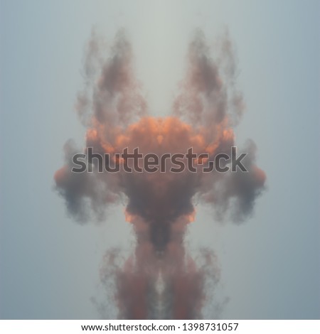 Conceptual Cloud Rorschach style visual illutions